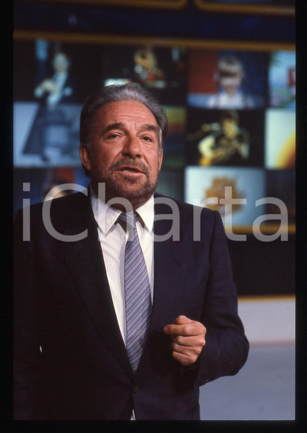 35mm vintage slide* 1985 ca CANALE 5 Ugo TOGNAZZI a SUPERFLASH - Ritratto (12)