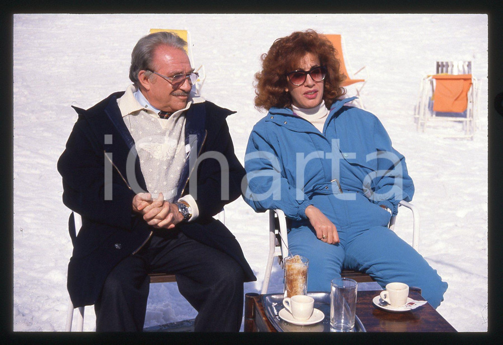 35mm vintage slide* 1988 CINEMA Ugo TOGNAZZI Athina CENCI Ritratto attori (1)