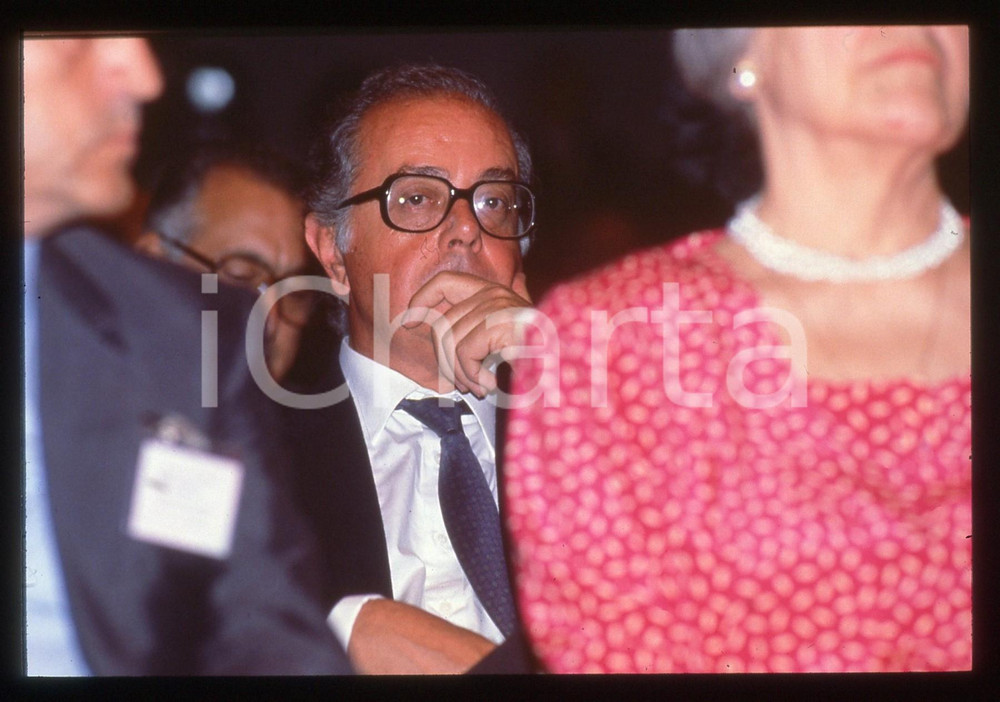 35mm vintage slide* 1995 ca ROMA Sergio BERLINGUER - Ritratto del diplomatico *1