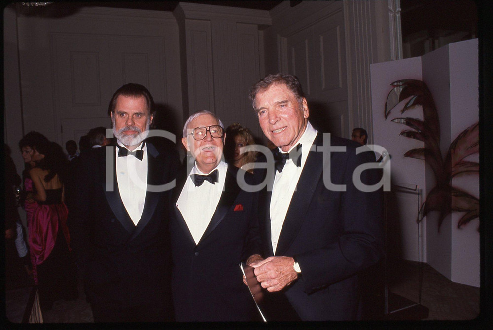 35mm vintage slide* 1989 BEVERLY HILLS Robert WISE Burt LANCASTER - Ritratto (2)