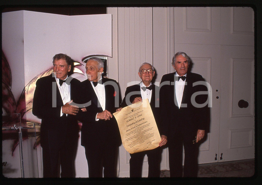 35mm vintage slide* 1989 BEVERLY HILLS Robert WISE Gregory PECK Burt LANCASTER 4