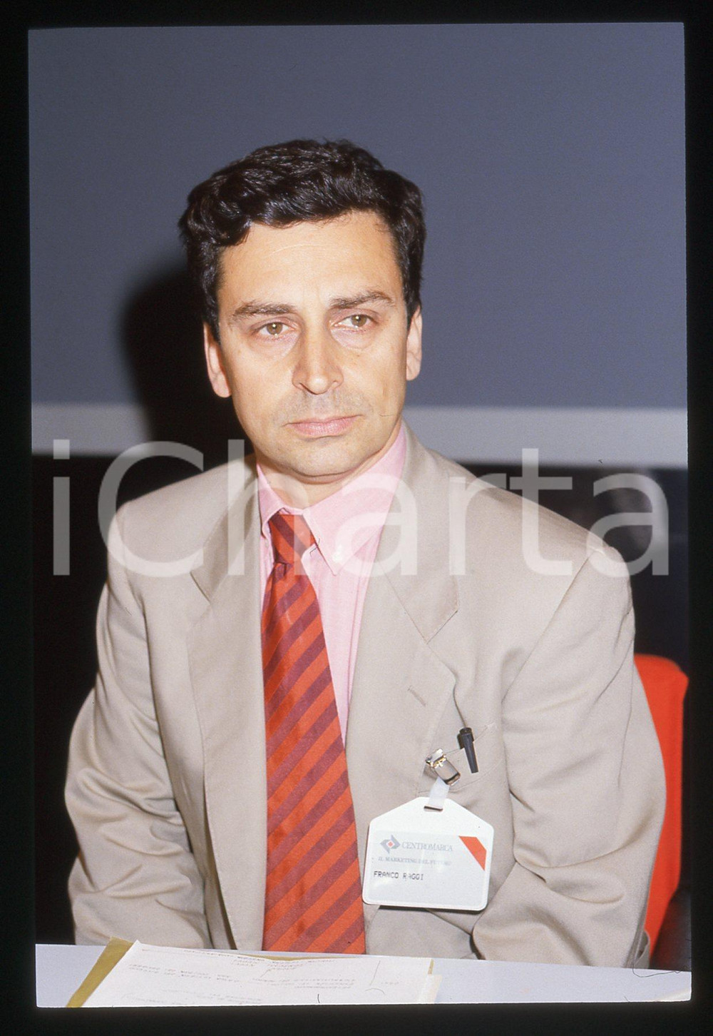 35mm vintage slide* 1990 ca COSTUME Franco RAGGI al convegno CENTROMARCA (1)