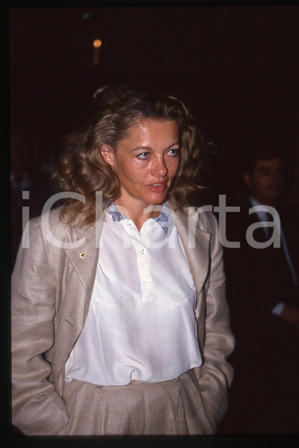 35mm vintage slide* 1990 ca COSTUME Daniela VIGLIONE Ritratto dell'economista *1