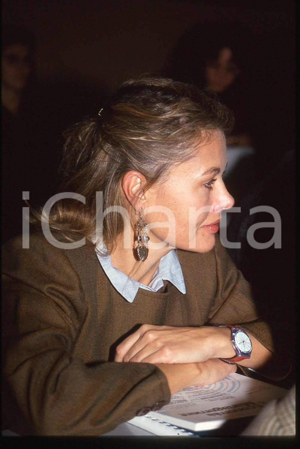 35mm vintage slide* 1990 ca COSTUME Daniela VIGLIONE Ritratto dell'economista *7