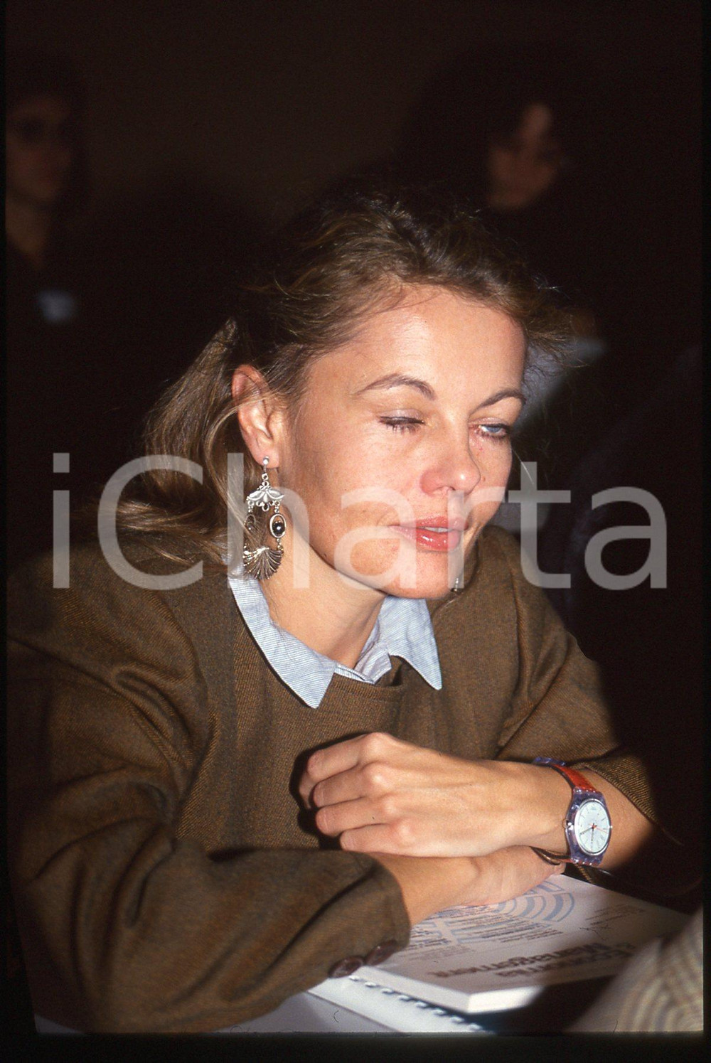 35mm vintage slide* 1990 ca COSTUME Daniela VIGLIONE Ritratto dell'economista *8