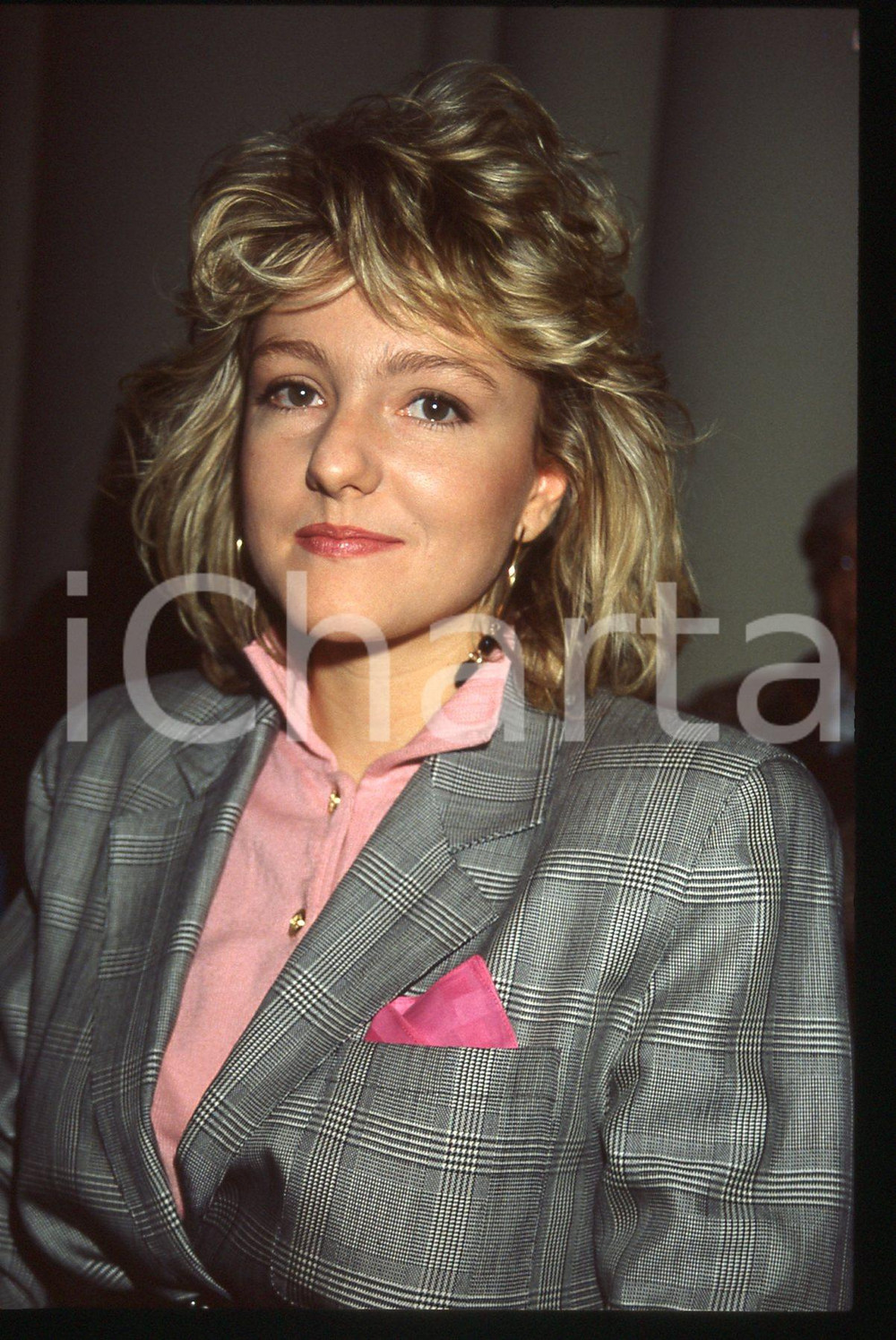 35mm vintage slide* 1988 RAI DUE Maria Sole SANTASILIA - Ritratto conduttrice *2