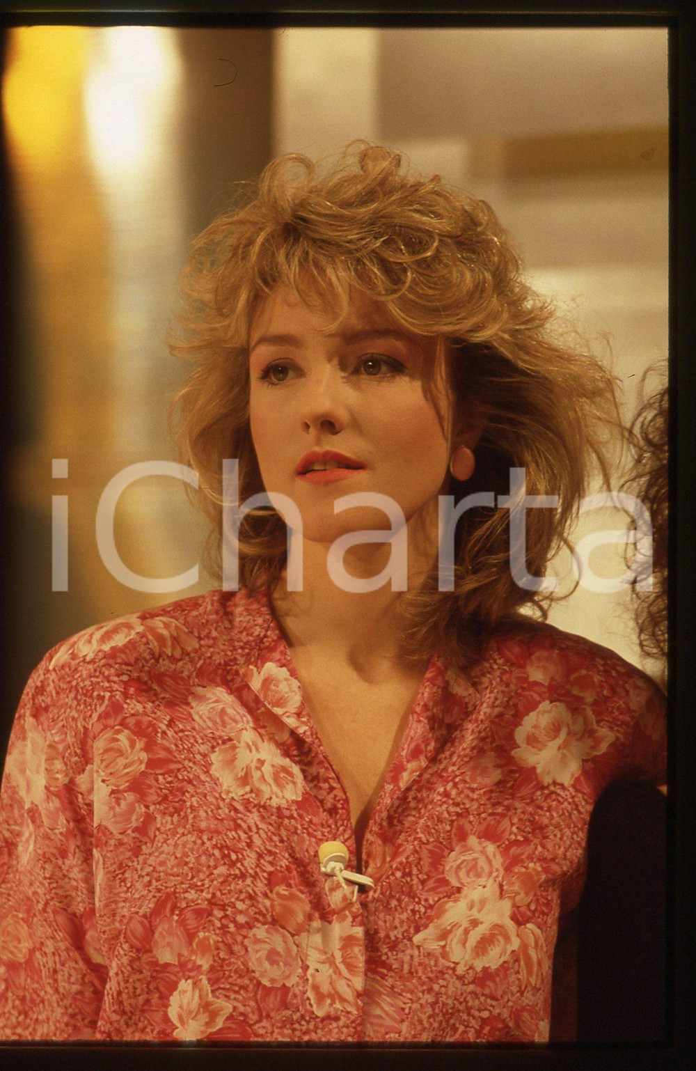 35mm vintage slide* 1989 RAI DUE Maria Sole SANTASILIA - Ritratto conduttrice *1