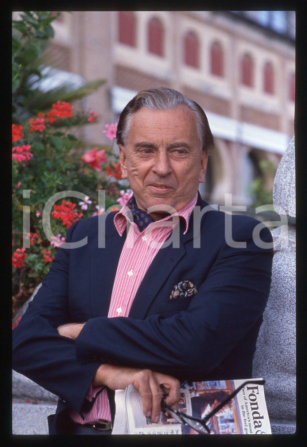 35mm vintage slide* 1990 LIDO DI VENEZIA Gore VIDAL all'Hotel Excelsior (13)