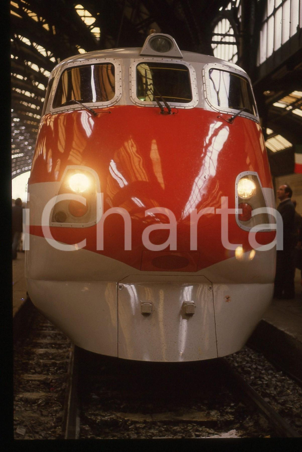 35mm vintage slide* 1990 ca MILANO Stazione Centrale - Treno PENDOLINO ETR.450 5