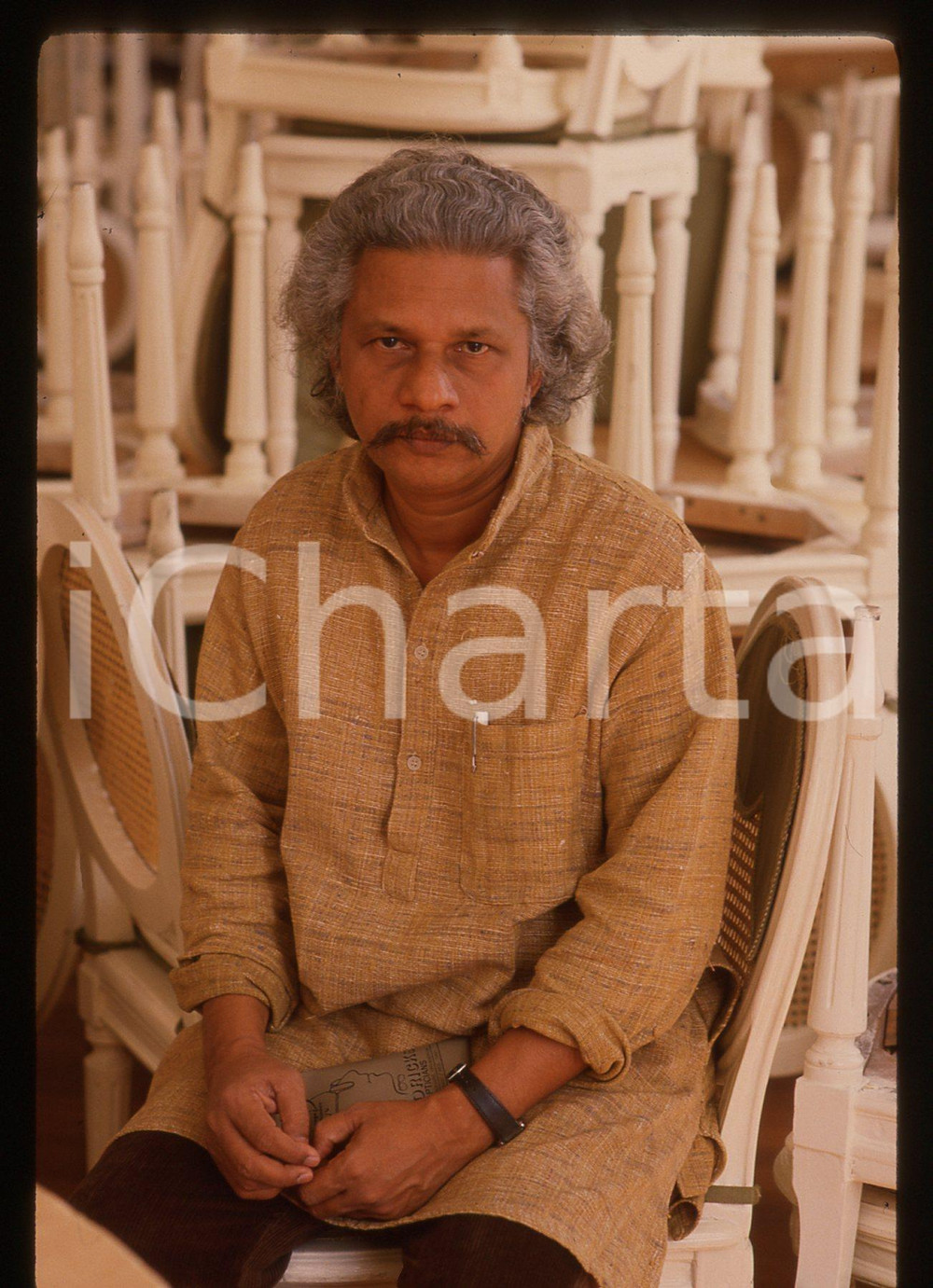 35mm vintage slide* 1990 VENEZIA Adoor GOPALAKRISHNAN - Ritratto del regista (2)