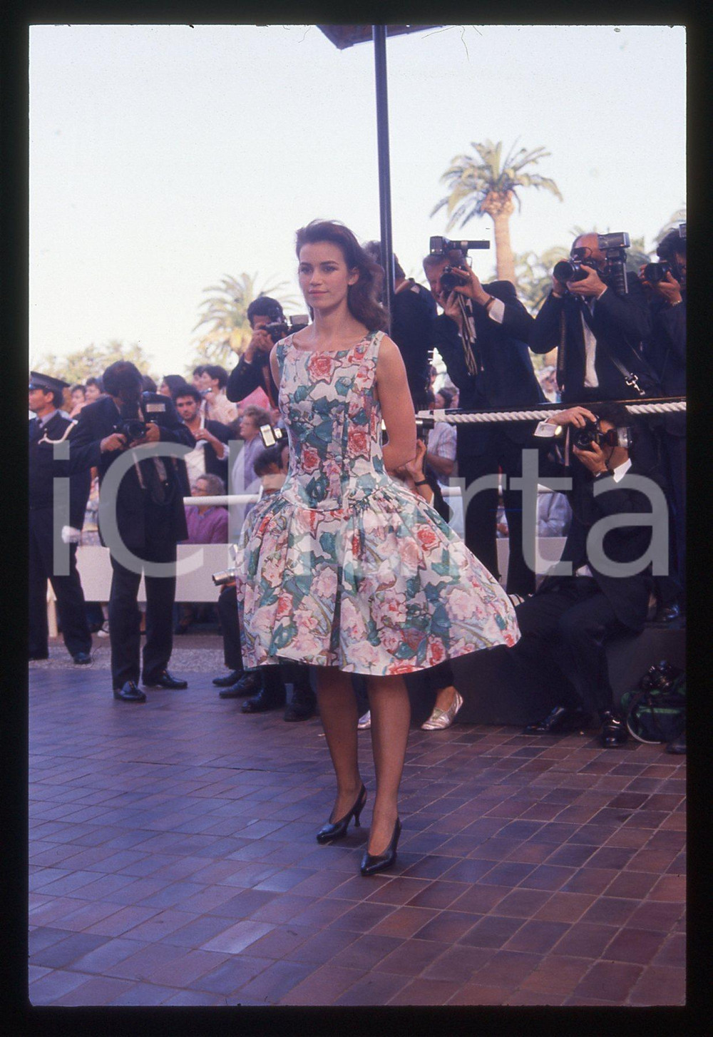 35mm vintage slide* 1988 FESTIVAL DI CANNES Valérie KAPRISKY - Photocall (2)