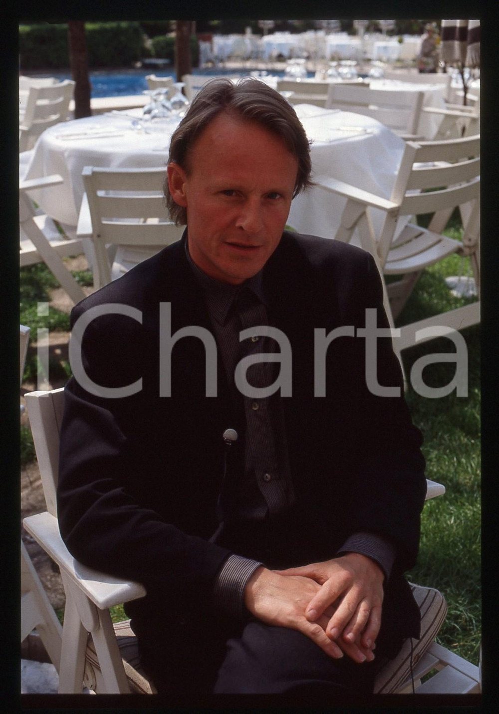 Fotografia d epoca originale 35mm vintage slide 1984 CANNES Marek KANIEVSKA  Ritratto del regista 8 1