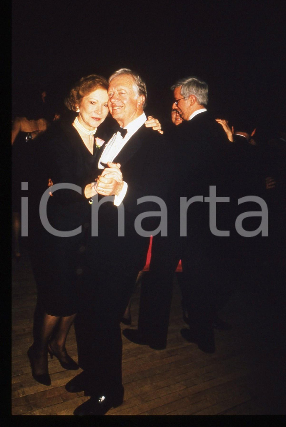 Fotografia d epoca originale 35mm vintage slide 1990 ca POLITICA USA Jimmy e Rosalynn CARTER  Ritratto 1 1