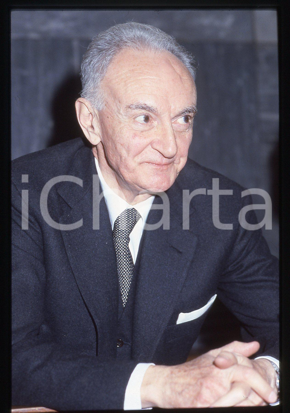 35mm vintage slide* 1985 ca MILANO Michele SINDONA al Processo AMBROSOLI (2)