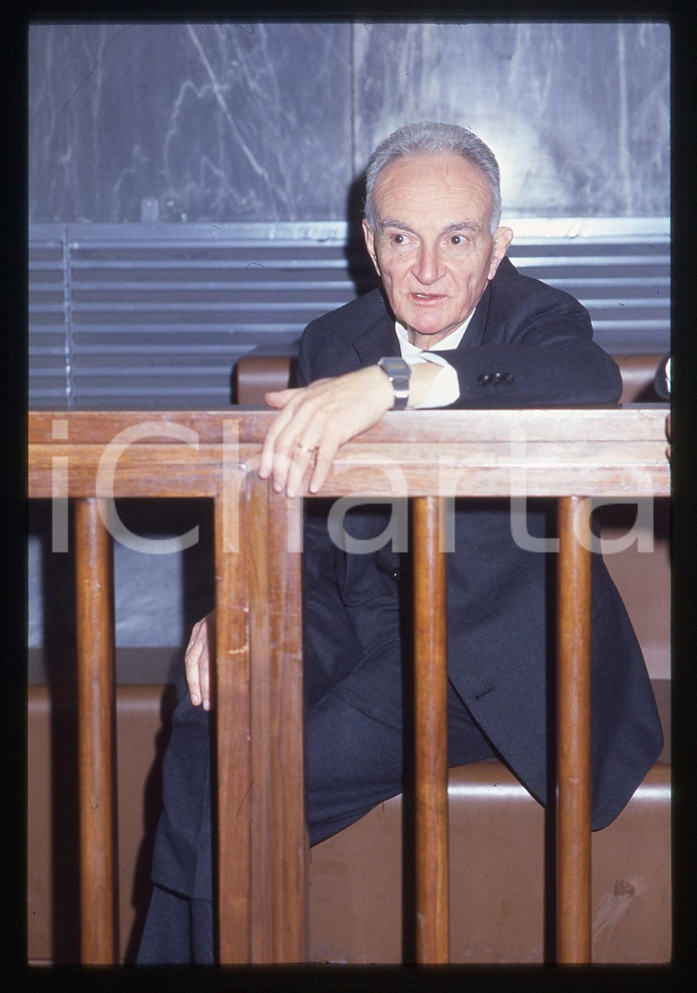 35mm vintage slide* 1985 ca MILANO Michele SINDONA al Processo AMBROSOLI (11)