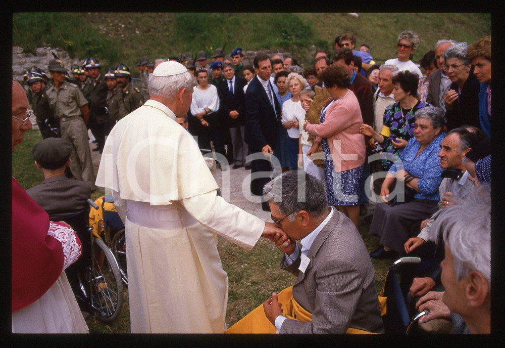 35mm vintage slide* 1988 TESERO (TN) Papa GIOVANNI PAOLO II Visita pastorale (2)