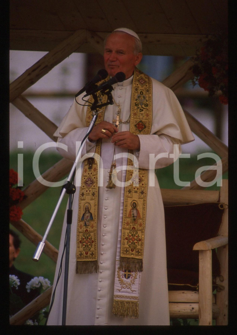 35mm vintage slide* 1988 VAL DI STAVA Papa GIOVANNI PAOLO II Visita pastorale *4