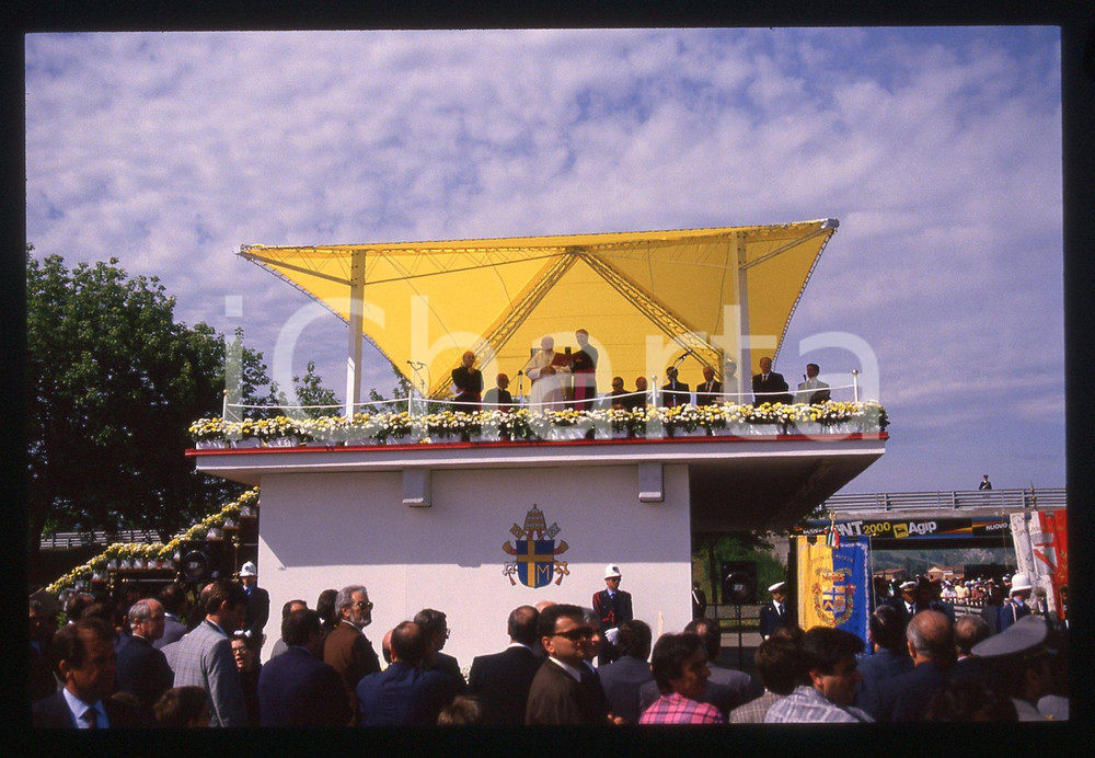 35mm vintage slide* 1988 CIRCUITO DI FIORANO (MO) Papa GIOVANNI PAOLO II (1)