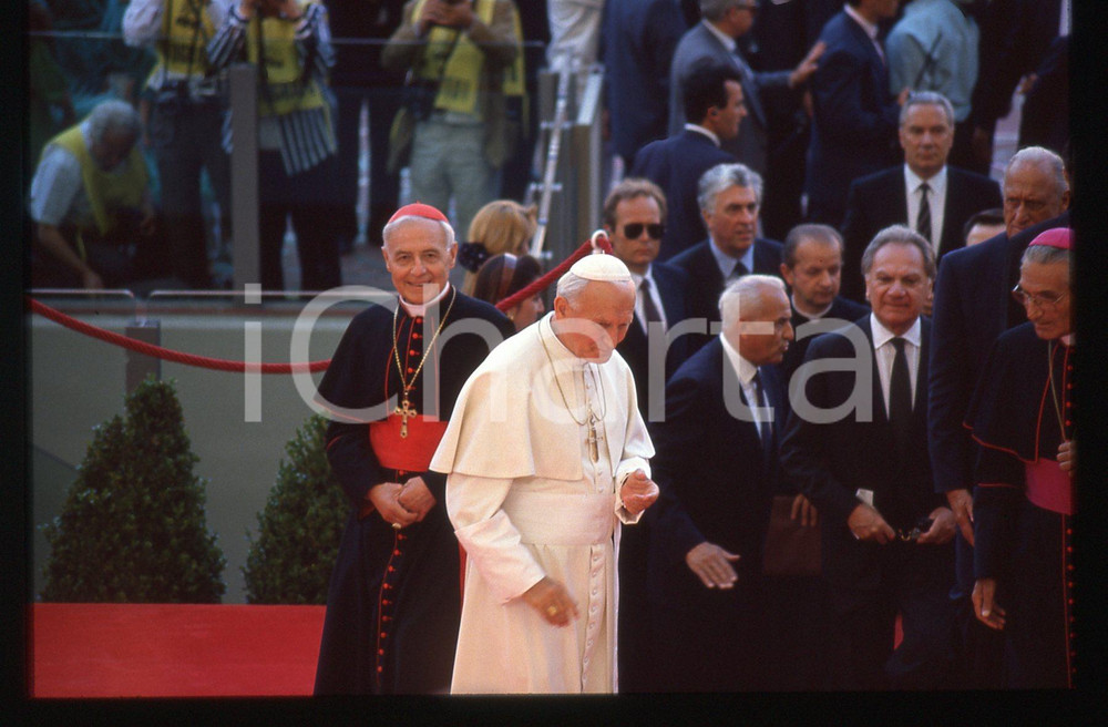35mm vintage slide* 1990 ROMA GIOVANNI PAOLO II Inaugurazione STADIO OLIMPICO 10