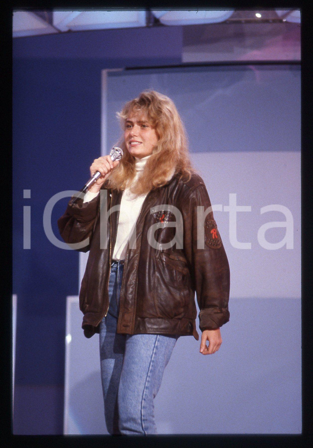 35mm vintage slide* 1989 FESTIVAL DI SANREMO Ylenia CARRISI al Teatro ARISTON *1