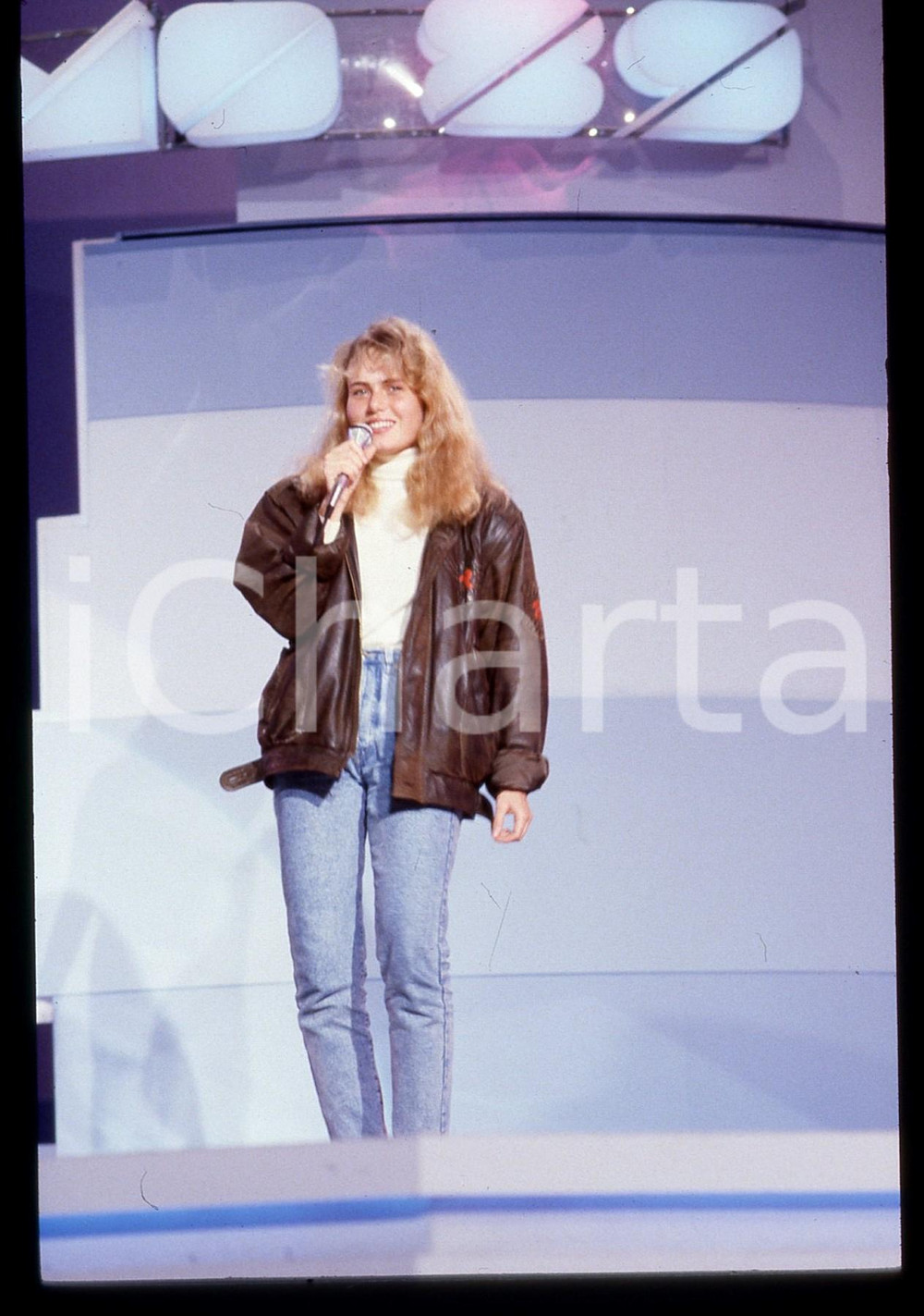 35mm vintage slide* 1989 FESTIVAL DI SANREMO Ylenia CARRISI al Teatro ARISTON *2