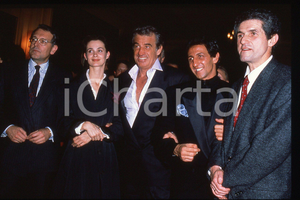 35mm vintage slide* 1988 PARIS Jean-Paul BELMONDO Claude LELOUCH Marie-Sophie L.