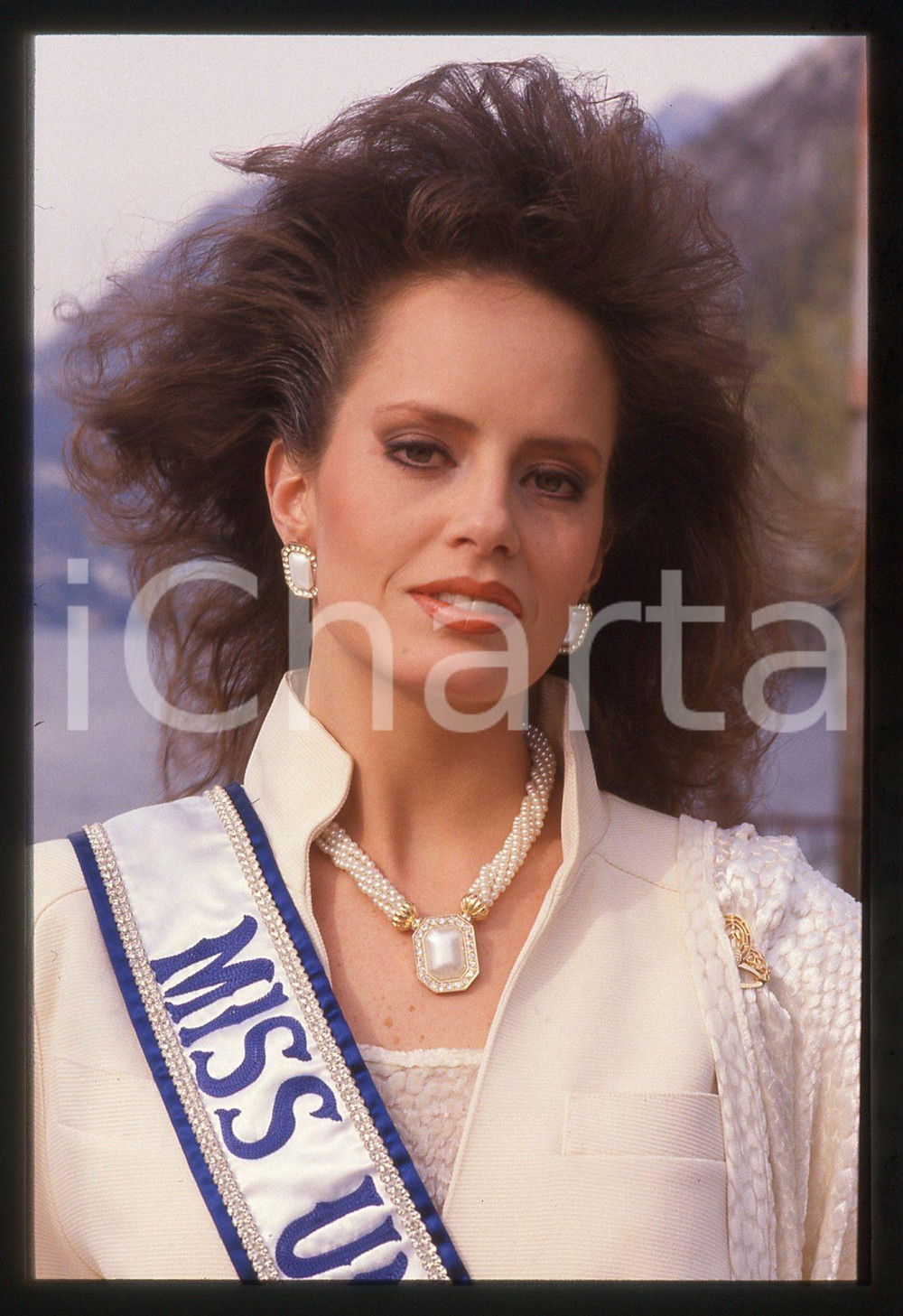 35mm vintage slide* 1988 CAMPIONE D'ITALIA Cecilia BOLOCCO Miss UNIVERSO 1987 12