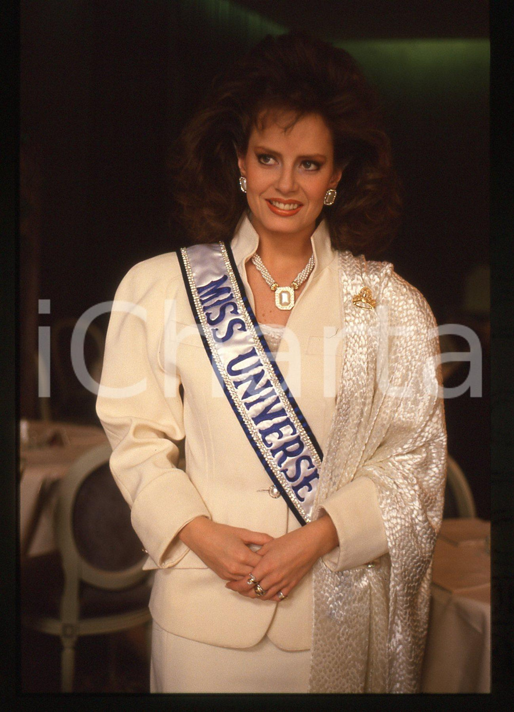 35mm vintage slide* 1988 CAMPIONE D'ITALIA Cecilia BOLOCCO Miss UNIVERSO 1987 30