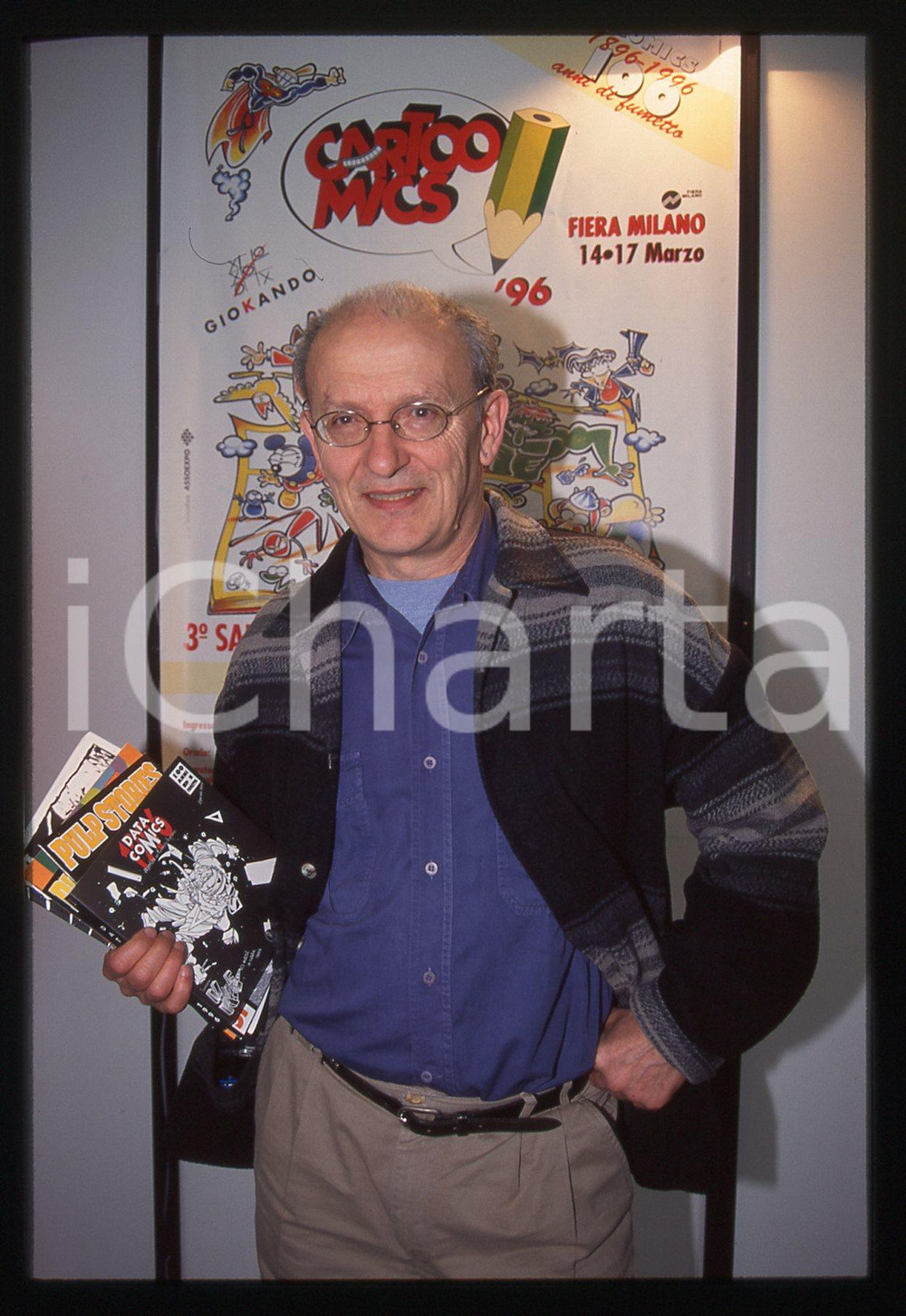 35mm vintage slide* 1996 MILANO - MOEBIUS Jean GIRAUD a CARTOOMICS Ritratto