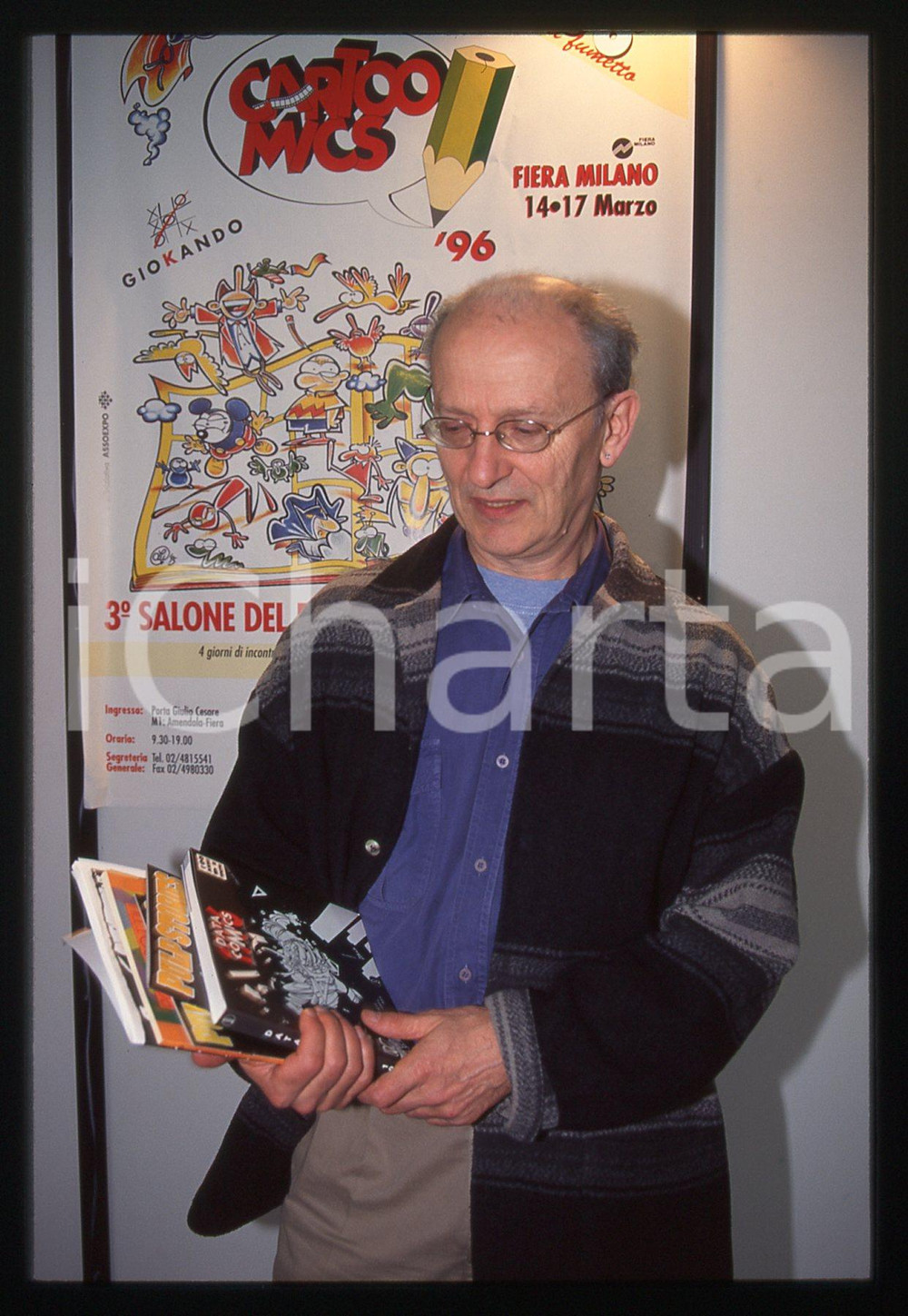 35mm vintage slide* 1996 MILANO - MOEBIUS Jean GIRAUD a CARTOOMICS Ritratto (40)