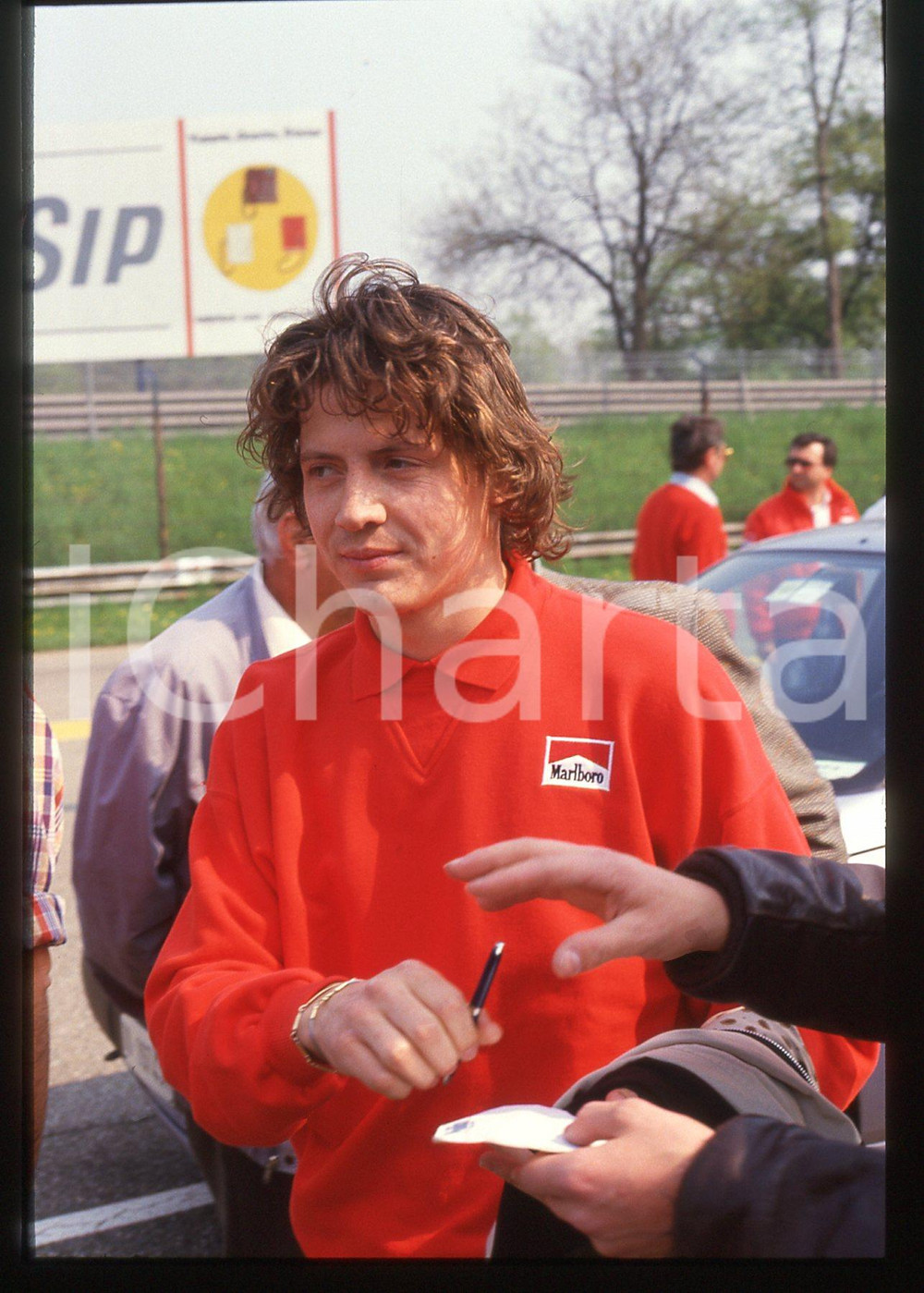 35mm vintage slide* 1988 GP MONZA - Stefano MODENA Scuderia EUROBRUN Ritratto 3