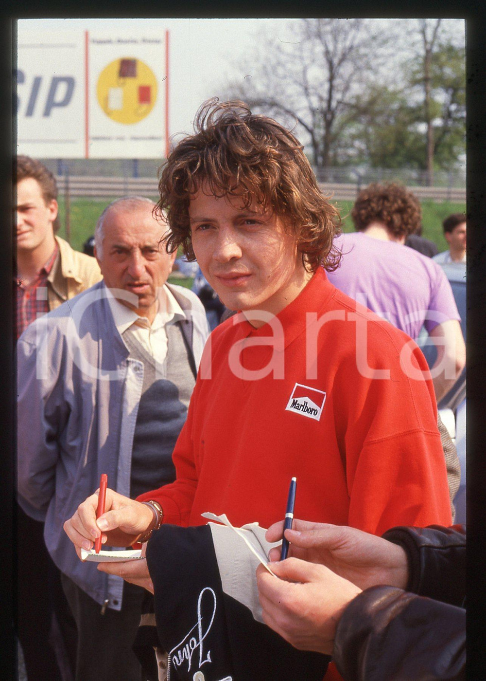 35mm vintage slide* 1988 GP MONZA - Stefano MODENA Scuderia EUROBRUN Ritratto 4