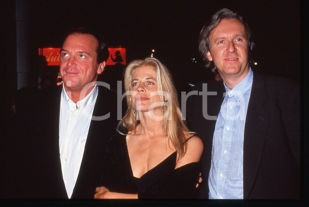 35mm vintage slide*1994 LONDON James CAMERON Linda HAMILTON Tom ARNOLD TRUE LIES