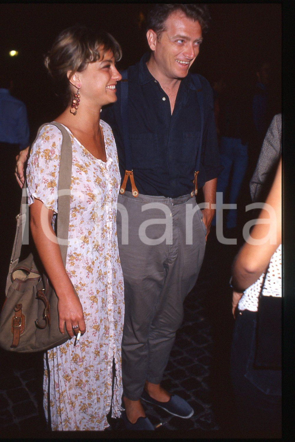 35mm vintage slide* 1990 ca ROMA - Alexandra LA CAPRIA e Guidalberto TORLONIA 3