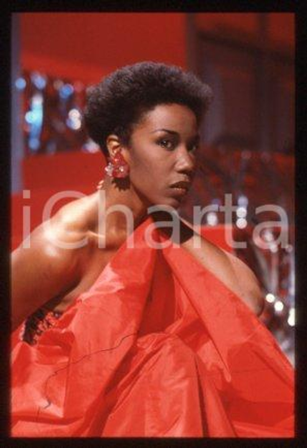 35mm vintage slide* 1985 ITALY singer Josette MARTIAL Portrait (3)