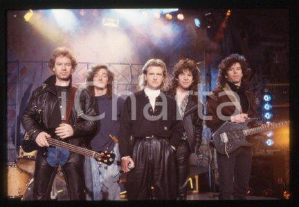 35mm vintage slide* 1987 ca ITALY Canadian rock band GLASS TIGER (21)