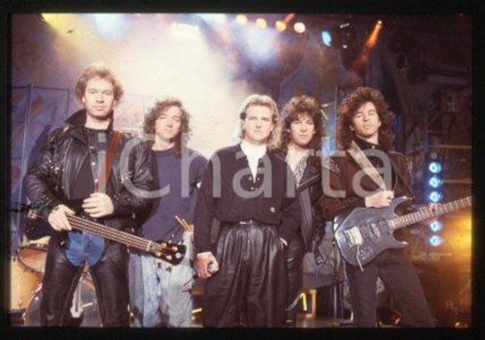 35mm vintage slide* 1987 ca ITALY Canadian rock band GLASS TIGER (22)
