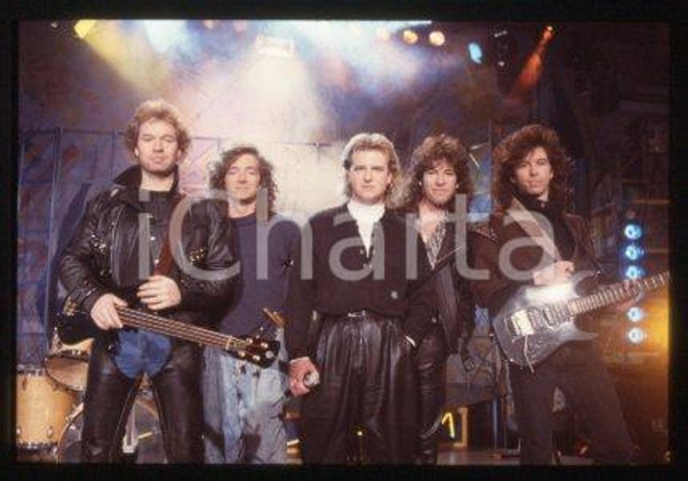 35mm vintage slide* 1987 ca ITALY Canadian rock band GLASS TIGER (23)
