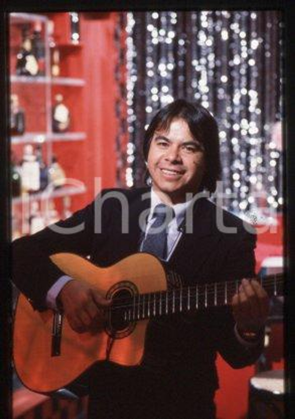35mm vintage slide* 1985 MUSIC Portrait of guitarist Angel "PATO" GARCIA (3)