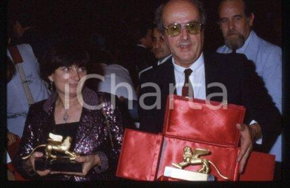 35mm vintage slide* 1985 ca VENICE Manoel de OLIVEIRA and Agnès VARDA (39)