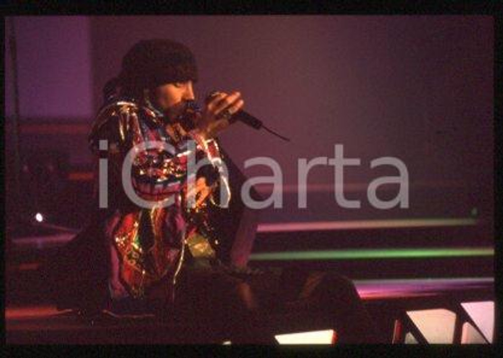 35mm vintage slide* 1989 ca SANREMO - American singer LITTLE STEVEN (1)