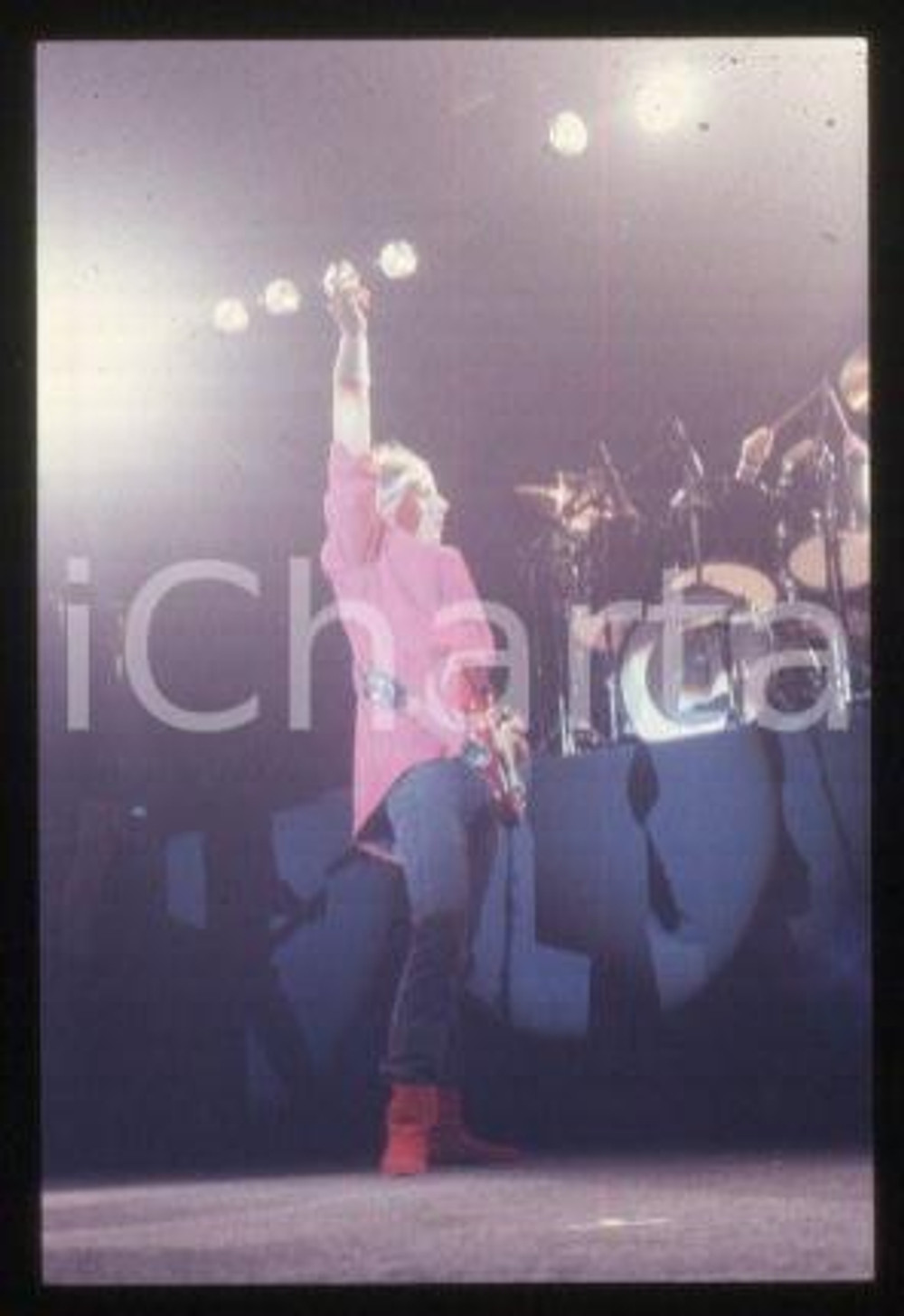 35mm vintage slide* 1985 MUSIC British rock band DIRE STRAITS Mark KNOPFLER (1)