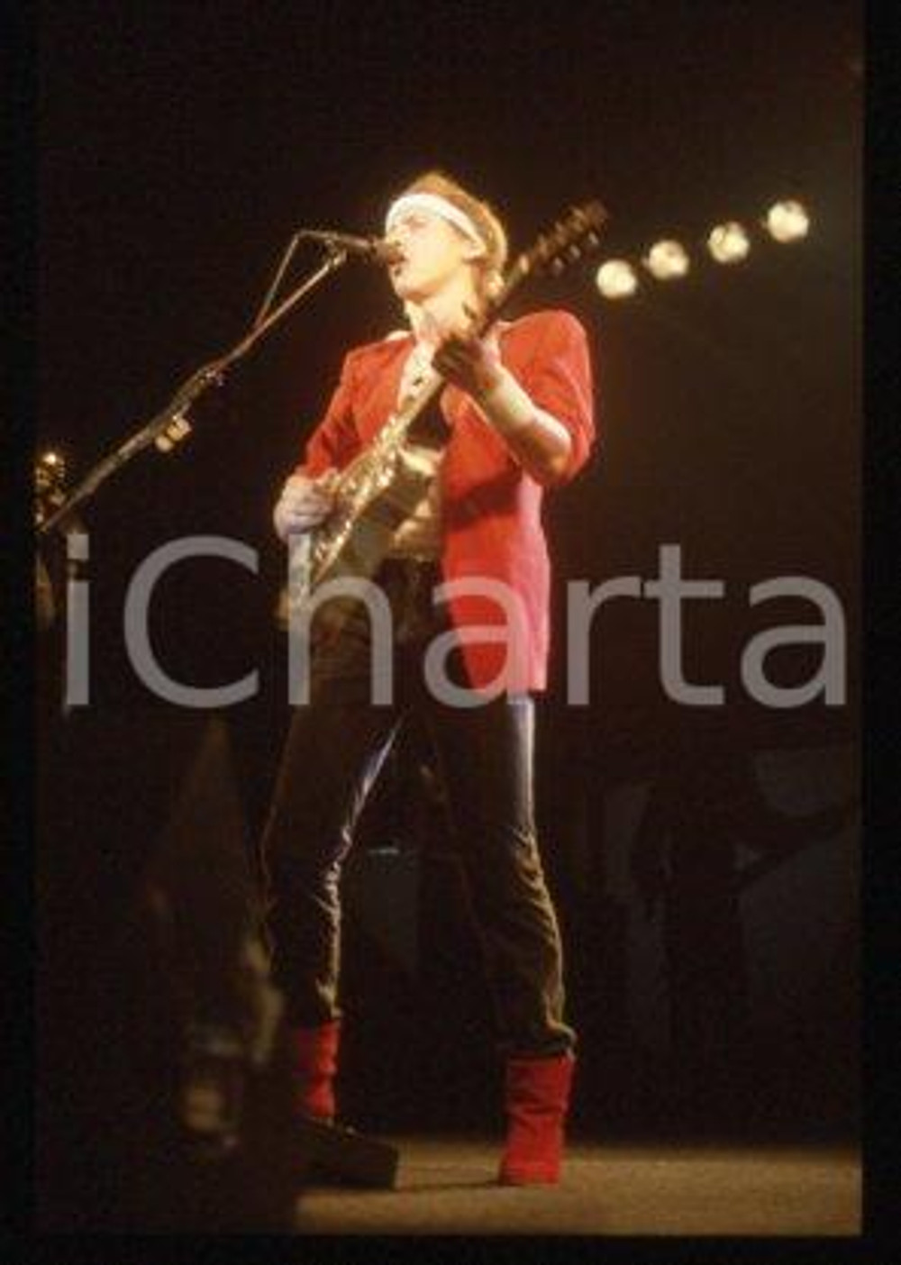 35mm vintage slide* 1985 MUSIC British rock band DIRE STRAITS Mark KNOPFLER (17)