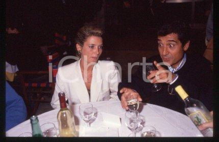 35mm vintage slide* 1990 ca CINEMA Spanish actor Andrés PAJARES & wife (45)