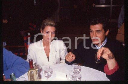 35mm vintage slide* 1990 ca CINEMA Spanish actor Andrés PAJARES & wife (52)