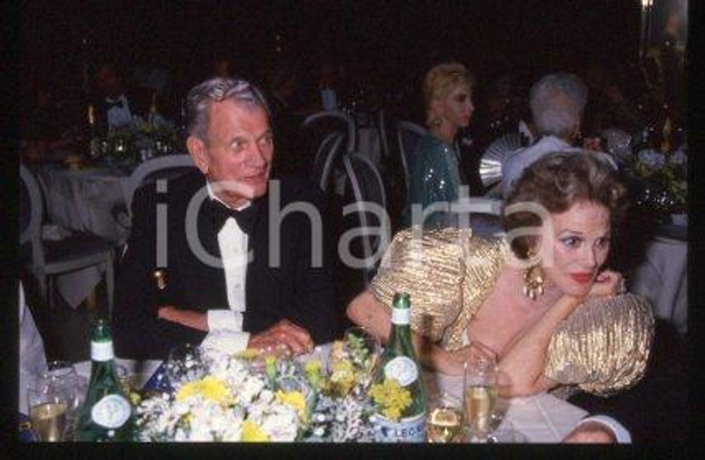 35mm vintage slide* 1981 ca CANNES Joseph COTTEN and wife Patricia MEDINA (40)
