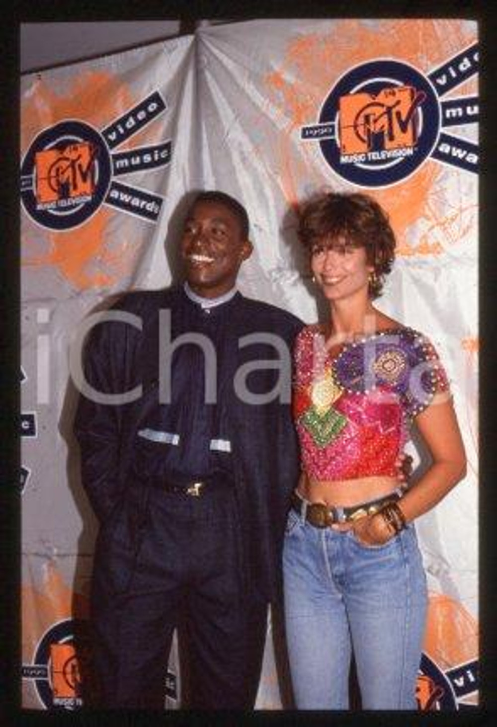 35mm vintage slide* 1990 MTV Awards LOS ANGELES Rachel WARD & Isiah THOMAS (11)