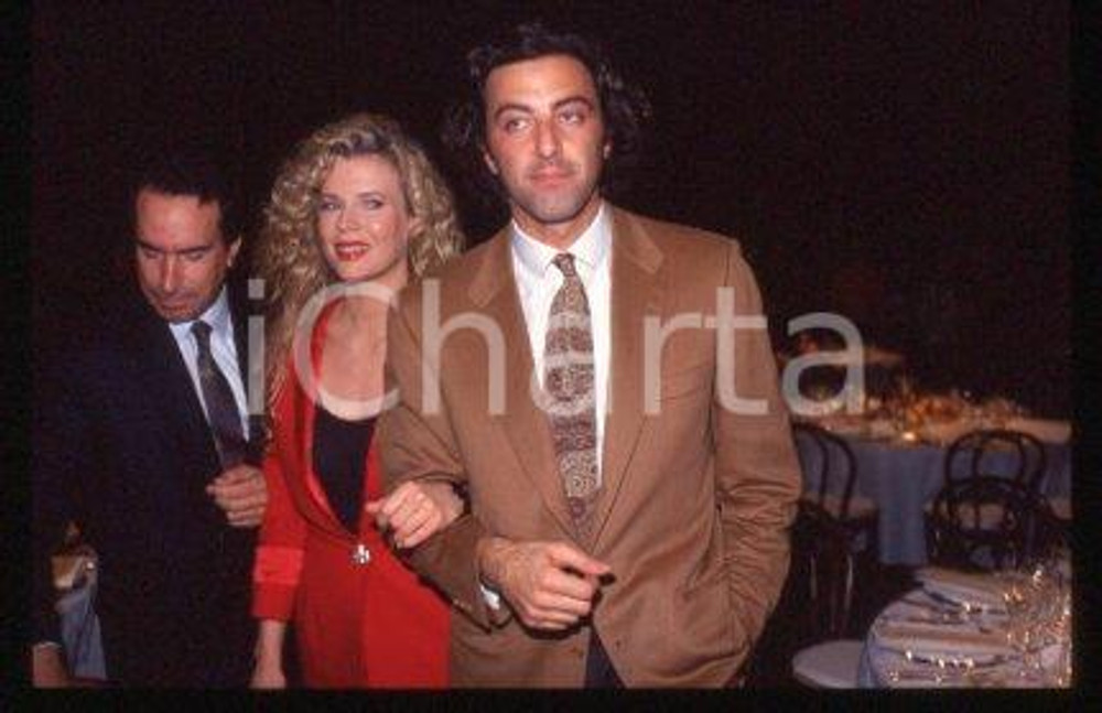 35mm vintage slide* 1990 CINEMA actress Kim BASINGER &  Luca BARBARESCHI (26)