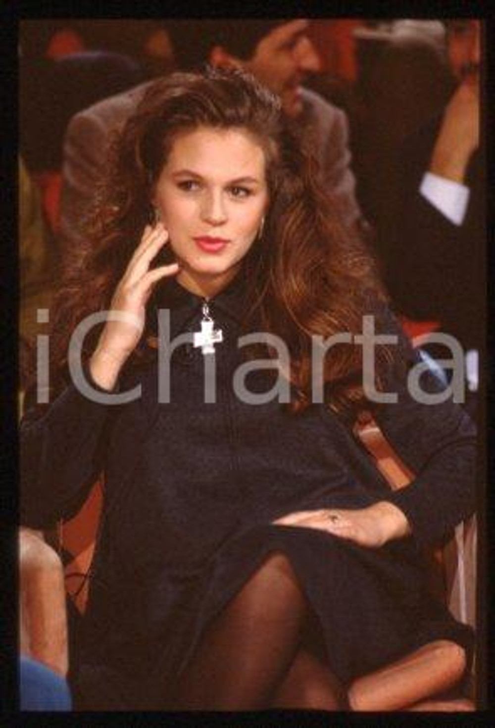 35mm vintage slide* 1991 RAI DUE- CIAO WEEKEND American actress Noelle BECK (11)