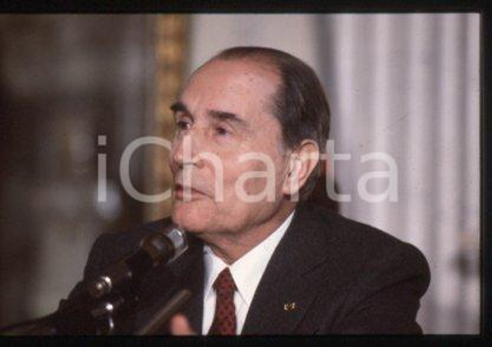 35mm vintage slide* 1990 ca POLITICS President of France François MITTERRAND (7)